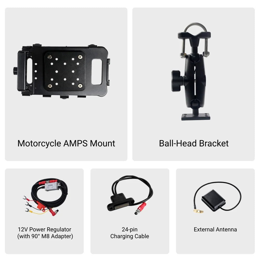 HUGEROCK X72 5G Rugged Motorcycle Rally Tablet + AMPS Mount Kit